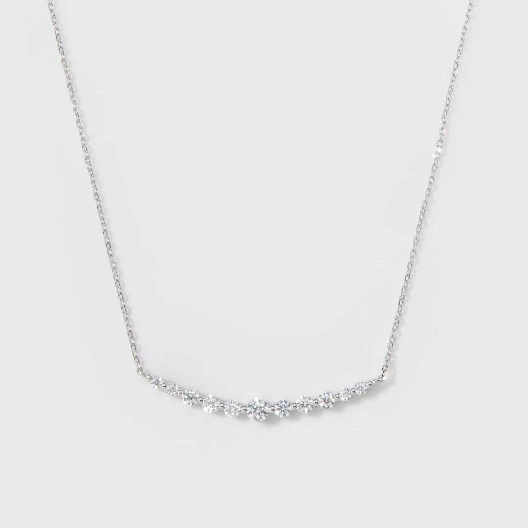 Moissanite Aurora Necklace (Silver)