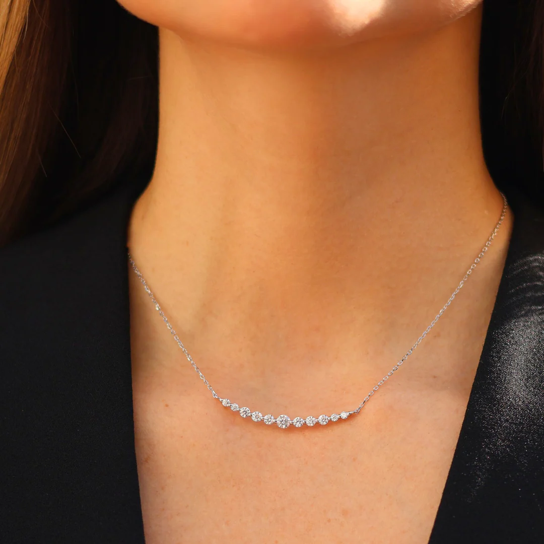 Moissanite Aurora Necklace (Silver) - Image 2