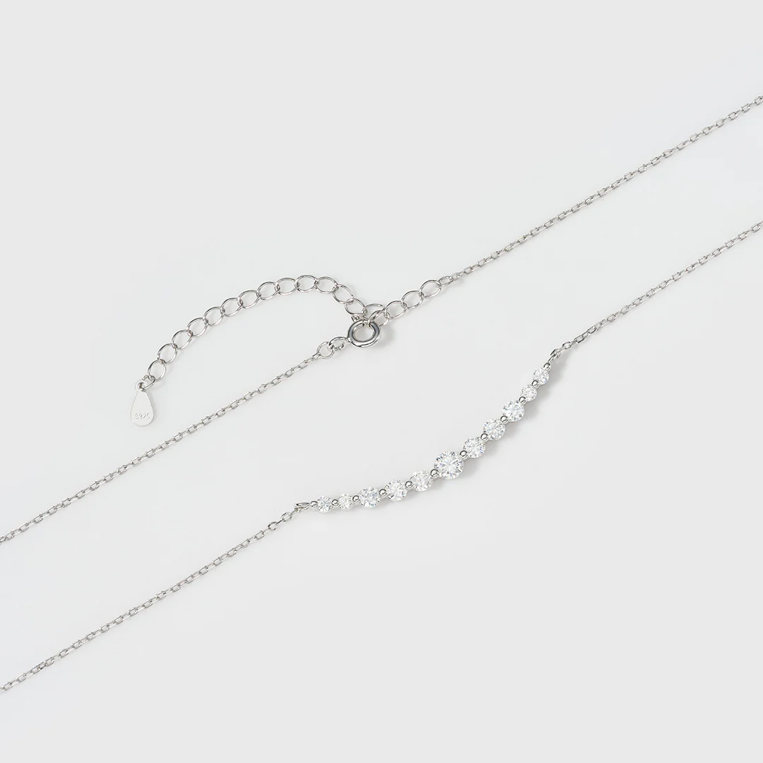 Moissanite Aurora Necklace (Silver) - Image 3