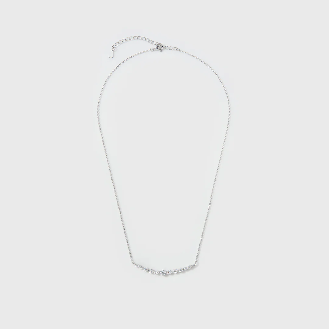 Moissanite Aurora Necklace (Silver) - Image 5
