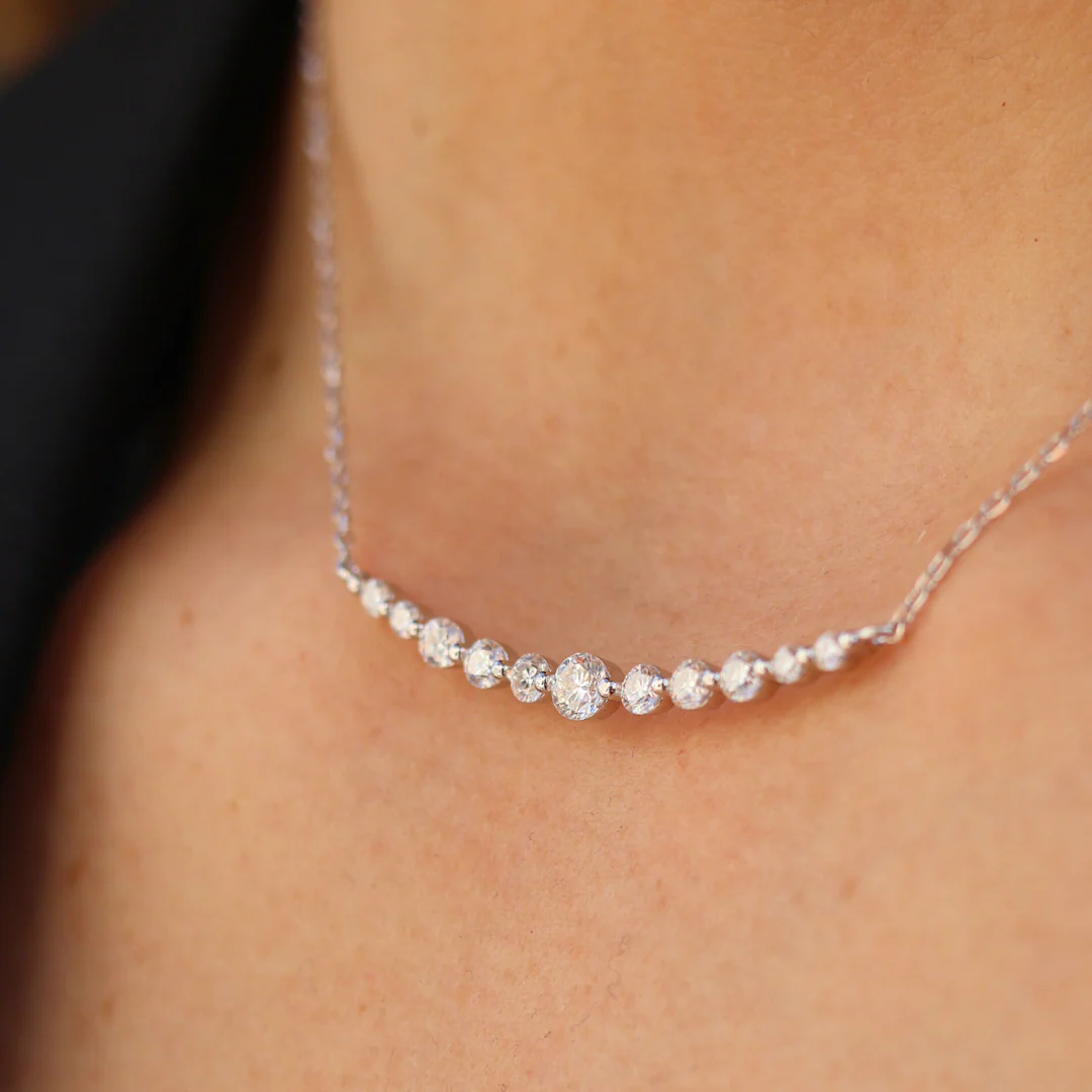 Moissanite Aurora Necklace (Silver) - Image 6