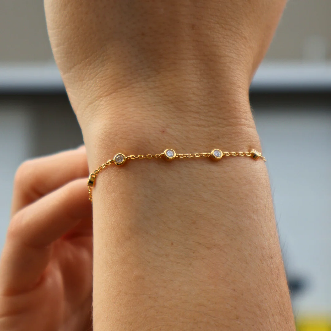 Moissanite Novem Bracelet (Gold) - Image 4