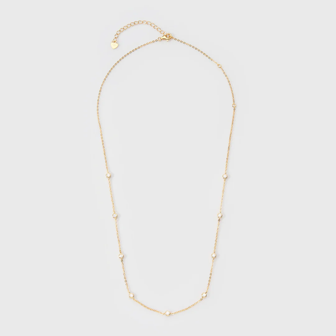 Moissanite Novem Necklace (Gold) - Image 5