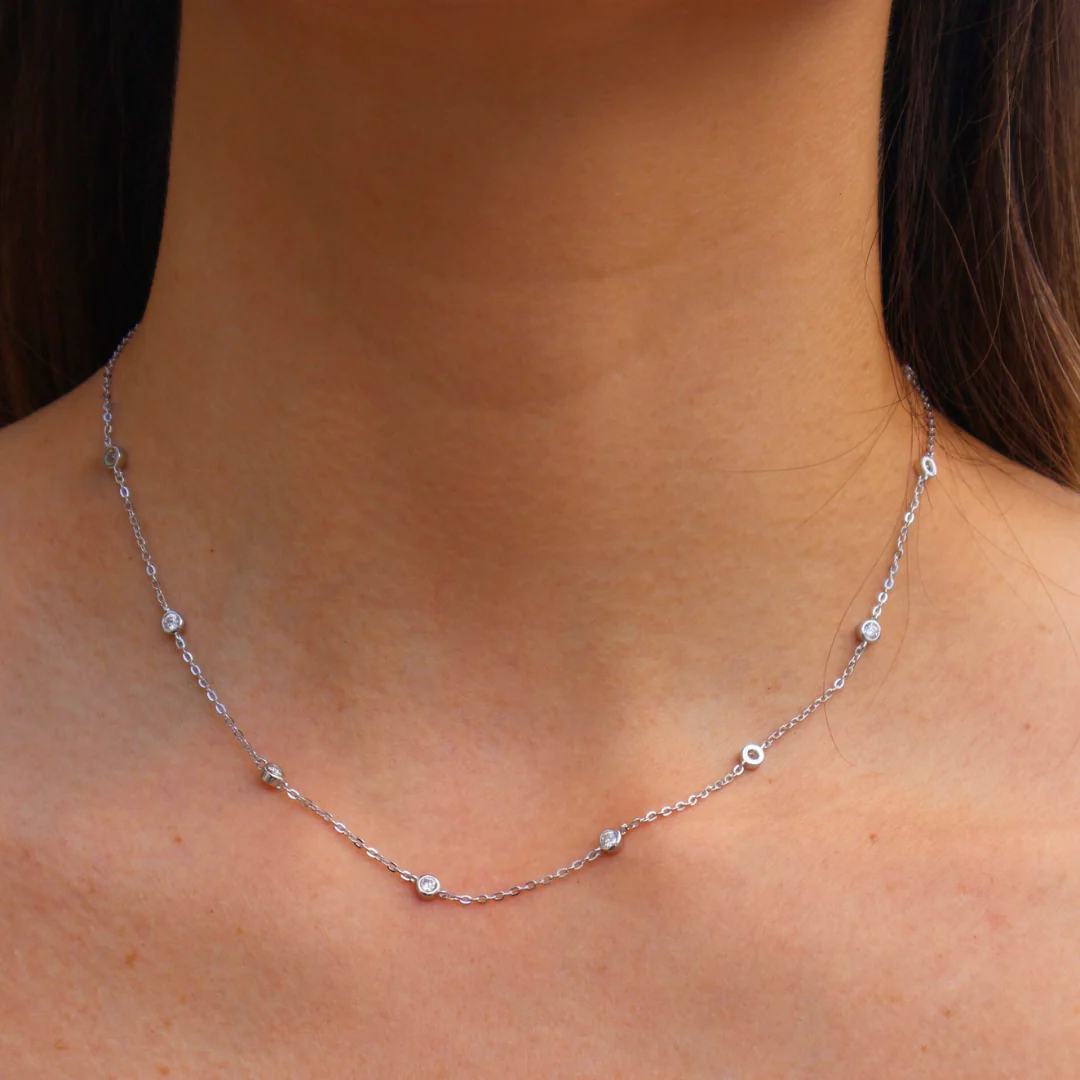 Moissanite Novem Necklace (Silver) - Image 2