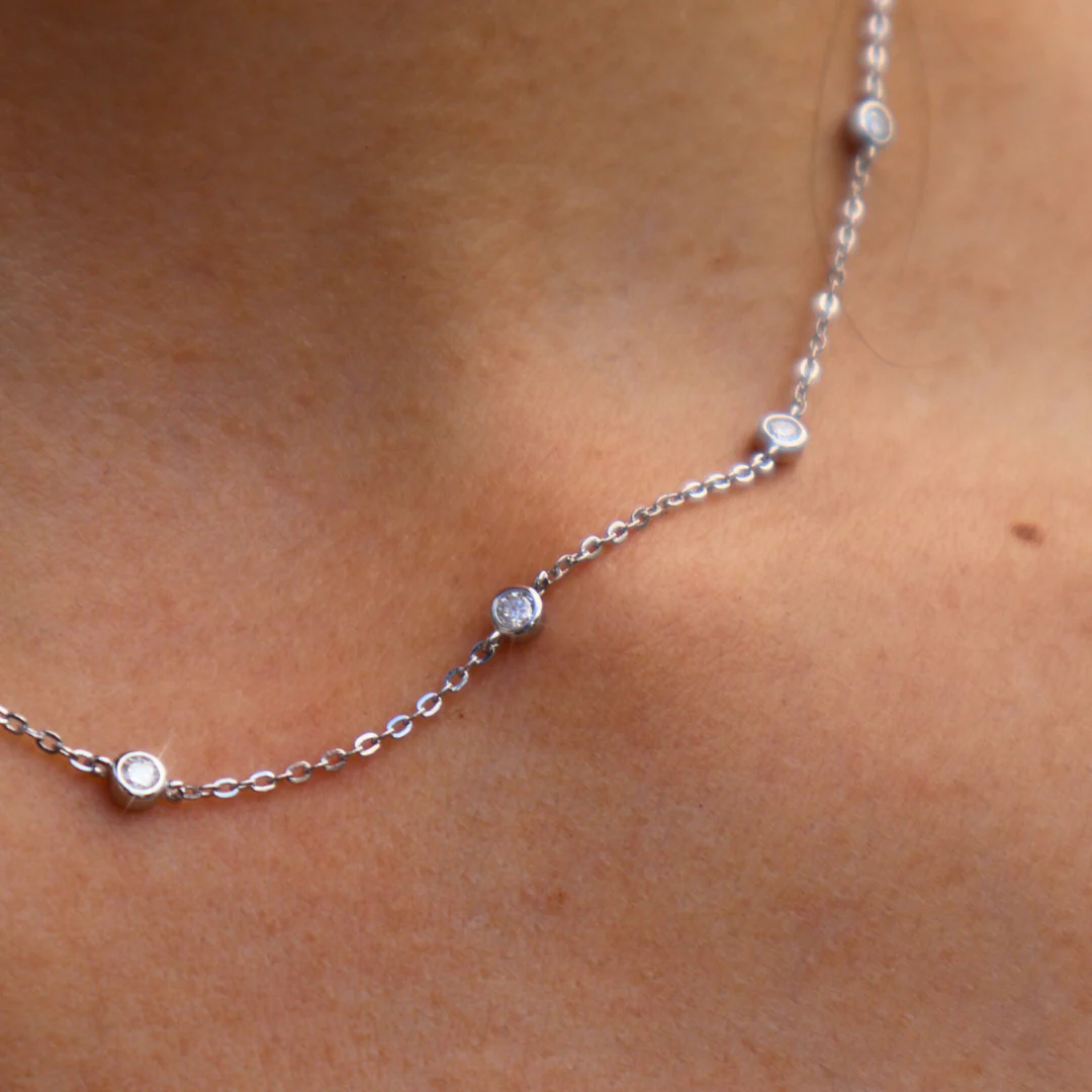 Moissanite Novem Necklace (Silver) - Image 4