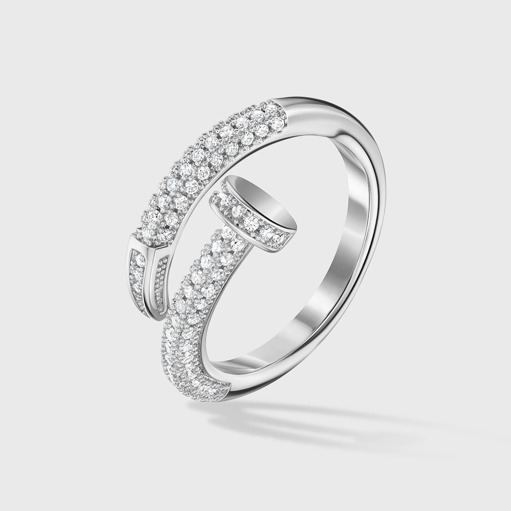 Rings Bundle (Silver) - Cuban, Tennis and Nail - Image 3