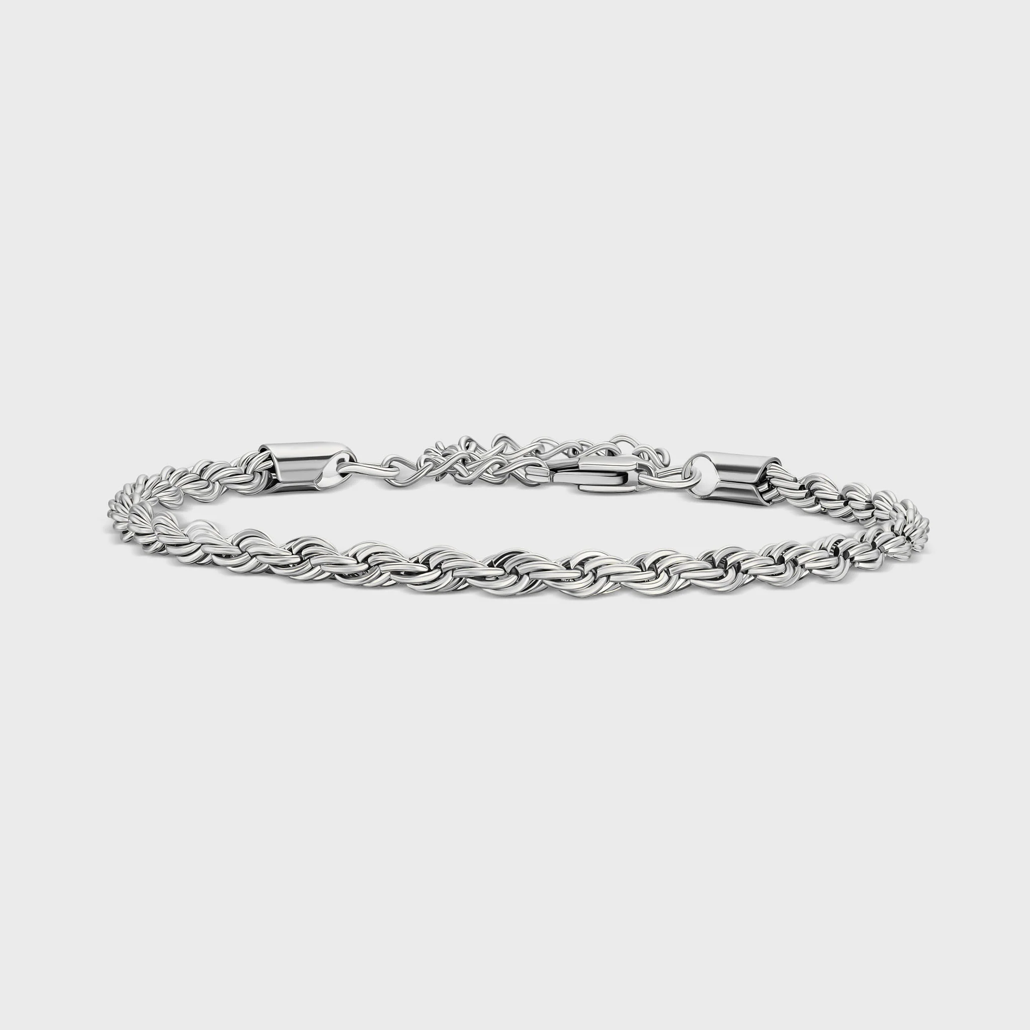 Rope Bracelet (Silver) - 4mm - Image 3
