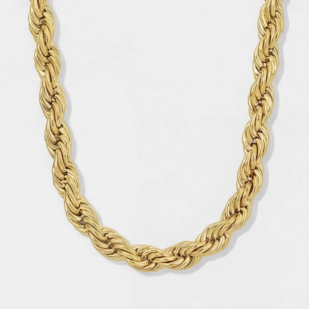 Rope Chain (Gold) - 8mm
