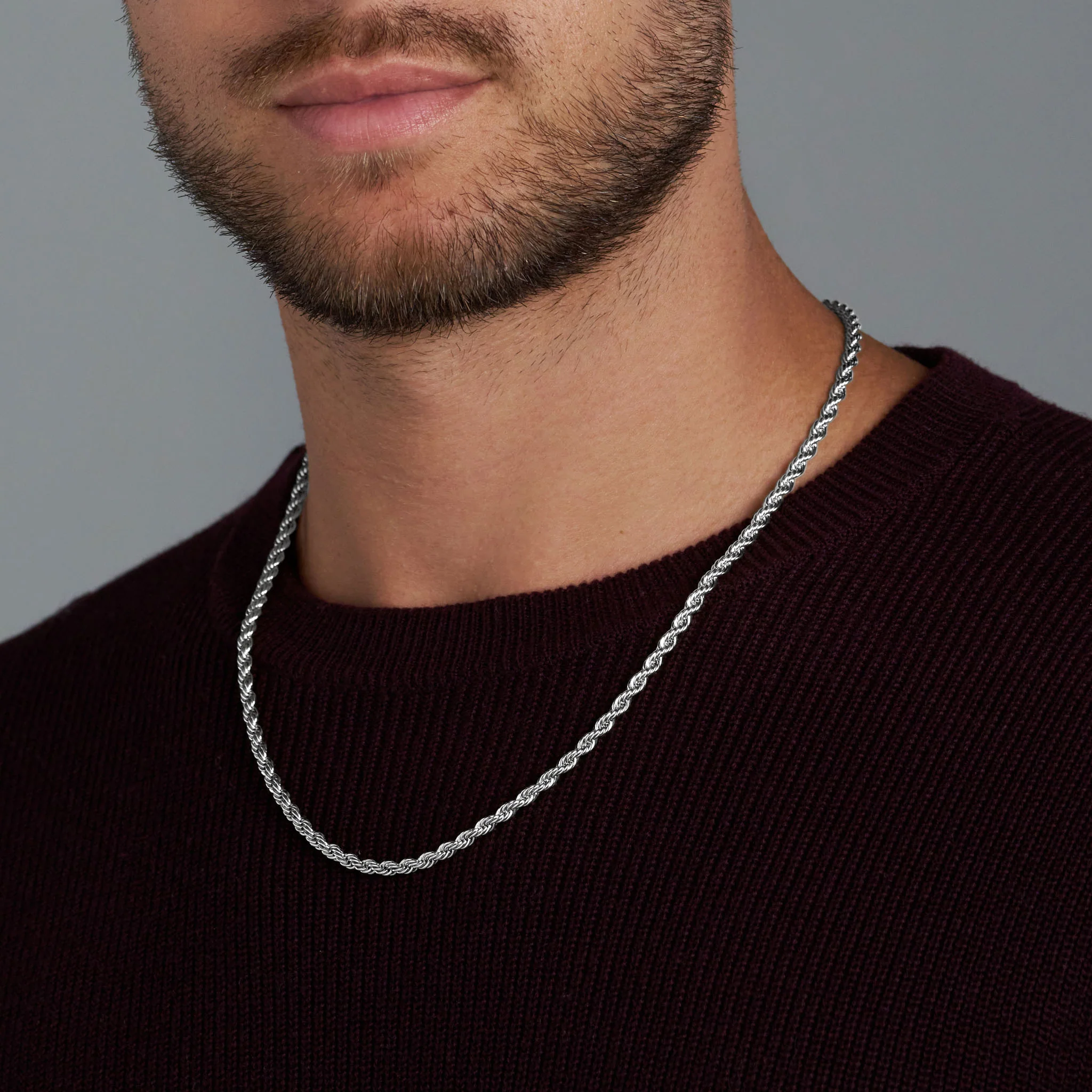 Rope Chain (Silver) - 4mm - Image 5