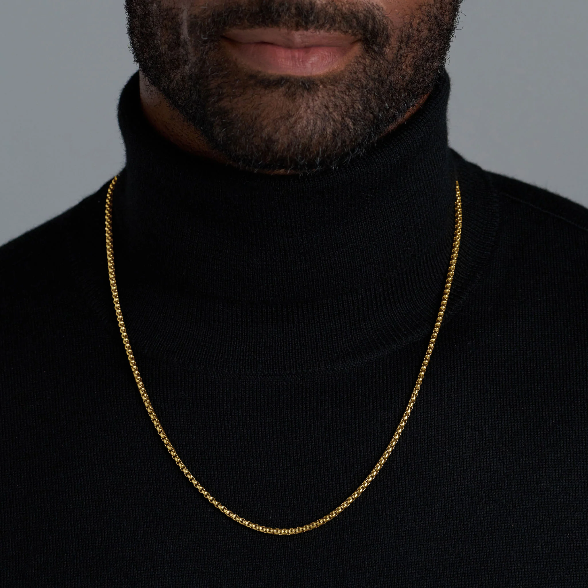 Round Box Chain (Gold) - 3mm - Image 2