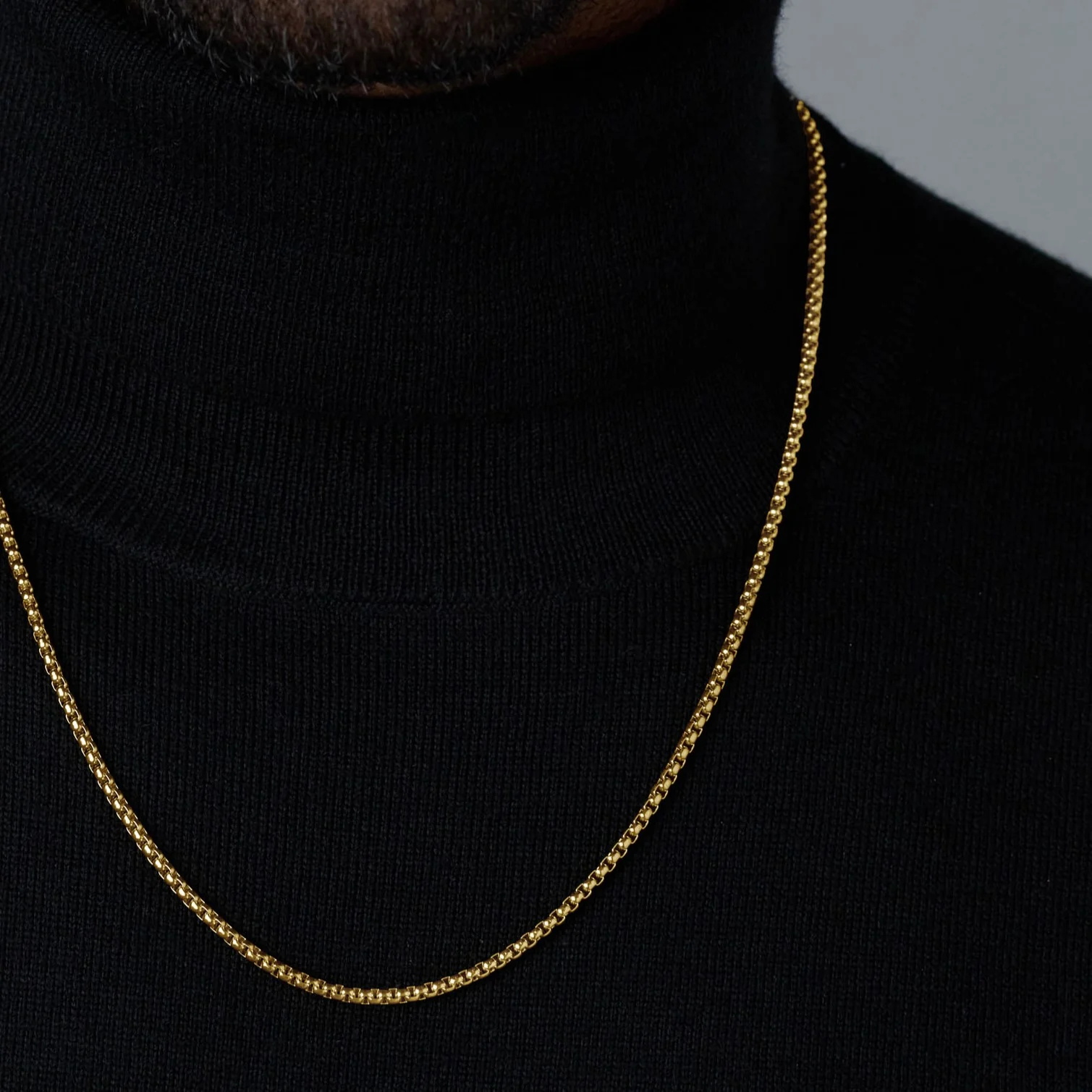 Round Box Chain (Gold) - 3mm - Image 5