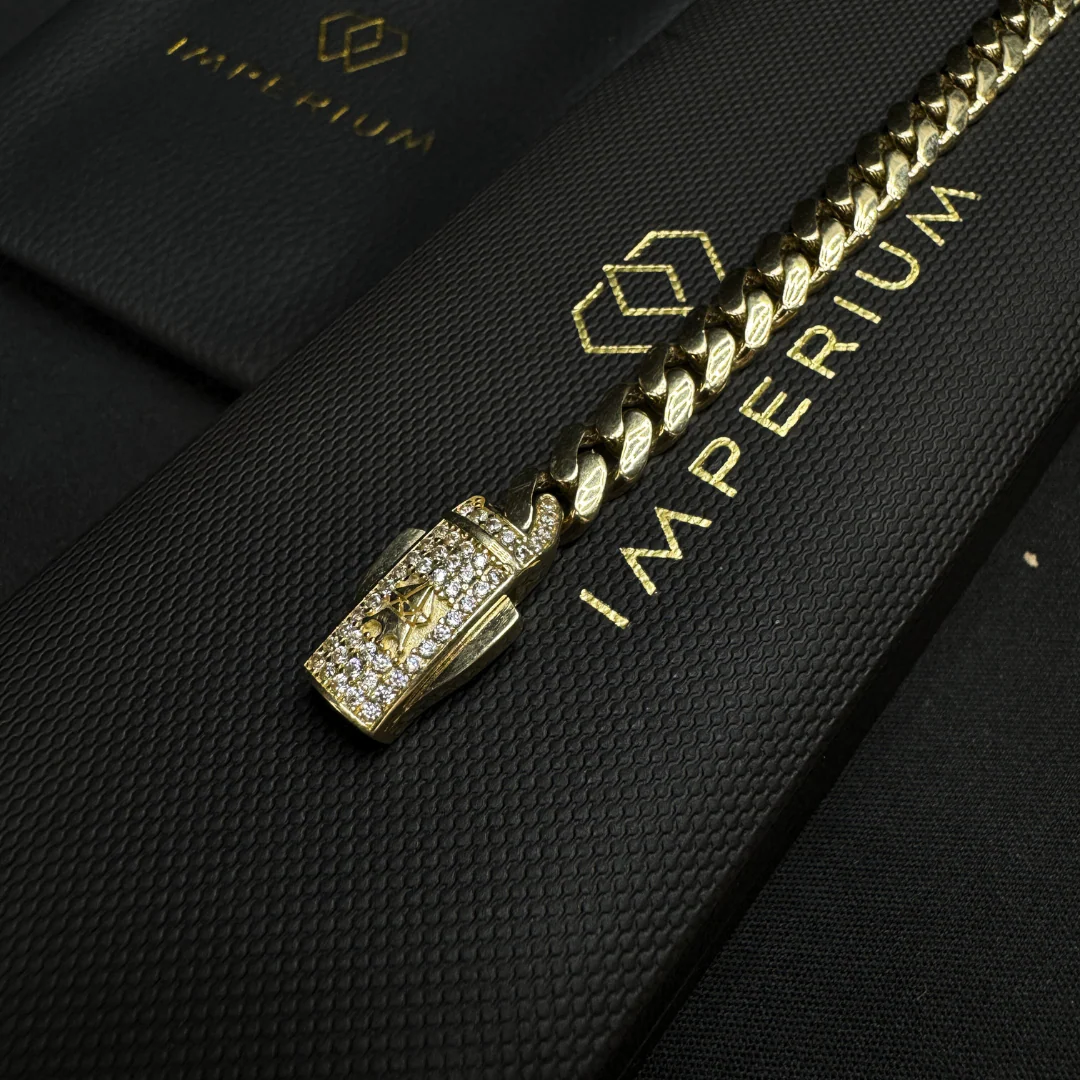 Solid Gold Cuban Link Bracelet - 7mm - Image 2