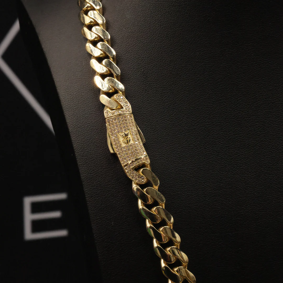 Solid Gold Cuban Link Chain - 11mm - Image 2