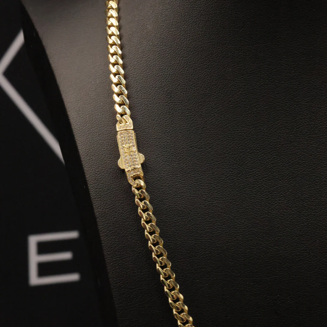 Solid Gold Cuban Link Chain - 5mm - Image 2