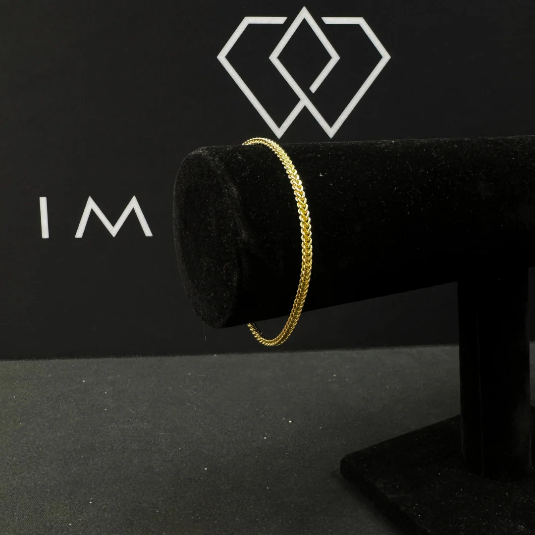 Solid Gold Franco Bracelet - 2.5mm