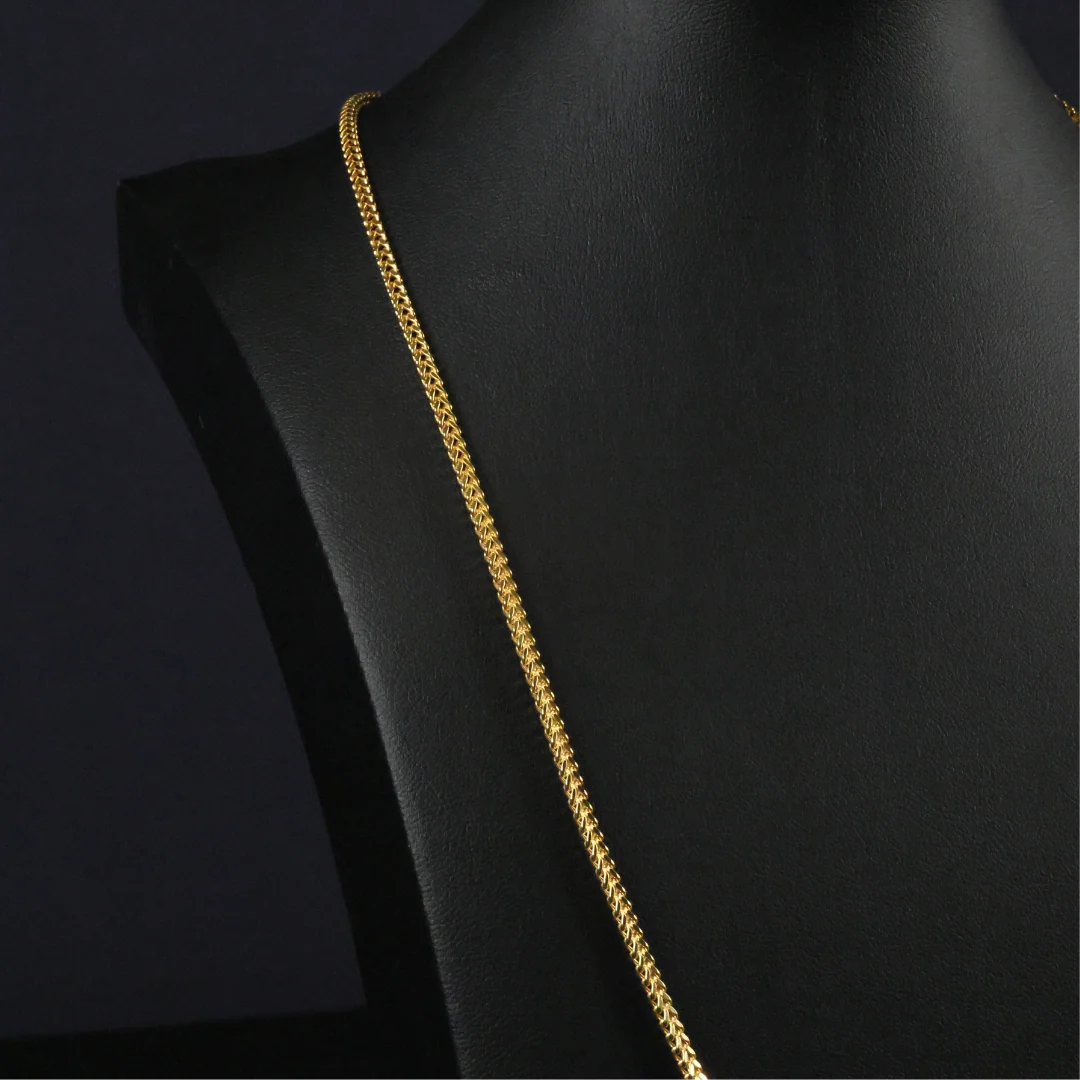 Solid Gold Franco Chain - 2.5mm - Image 4