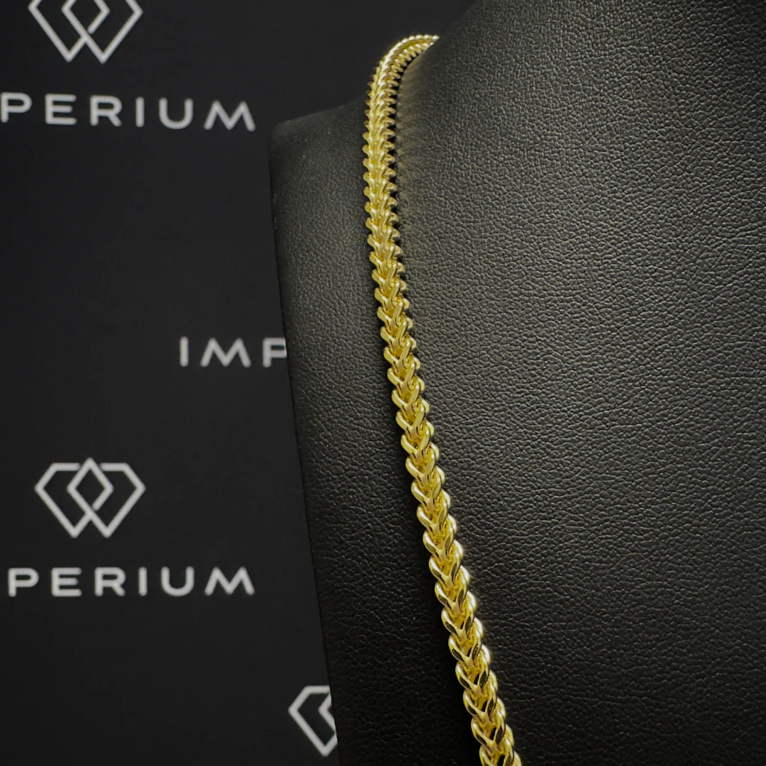Solid Gold Franco Chain - 4mm - Image 4