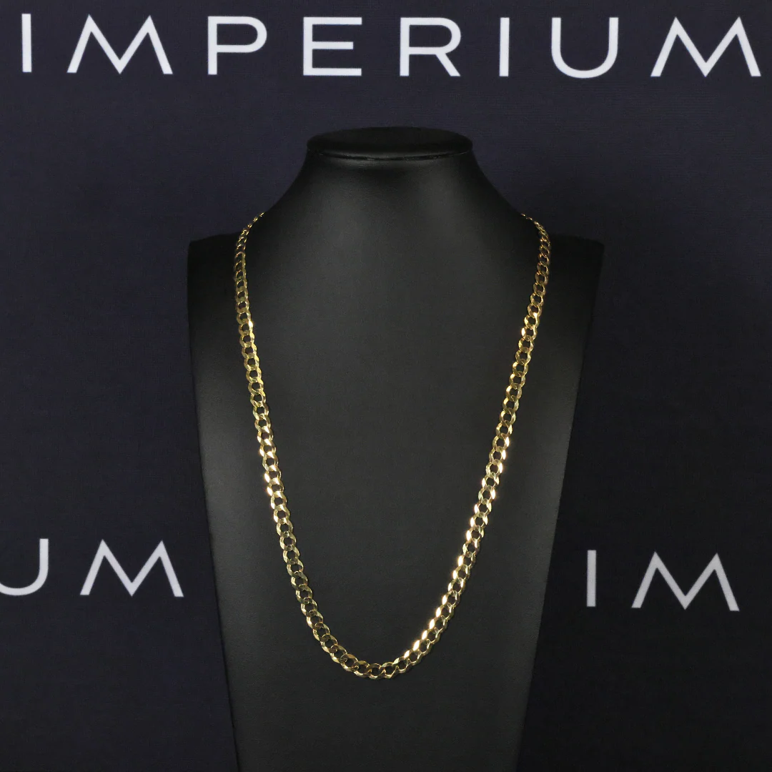 Solid Gold Italian Curb Link Chain - 6mm
