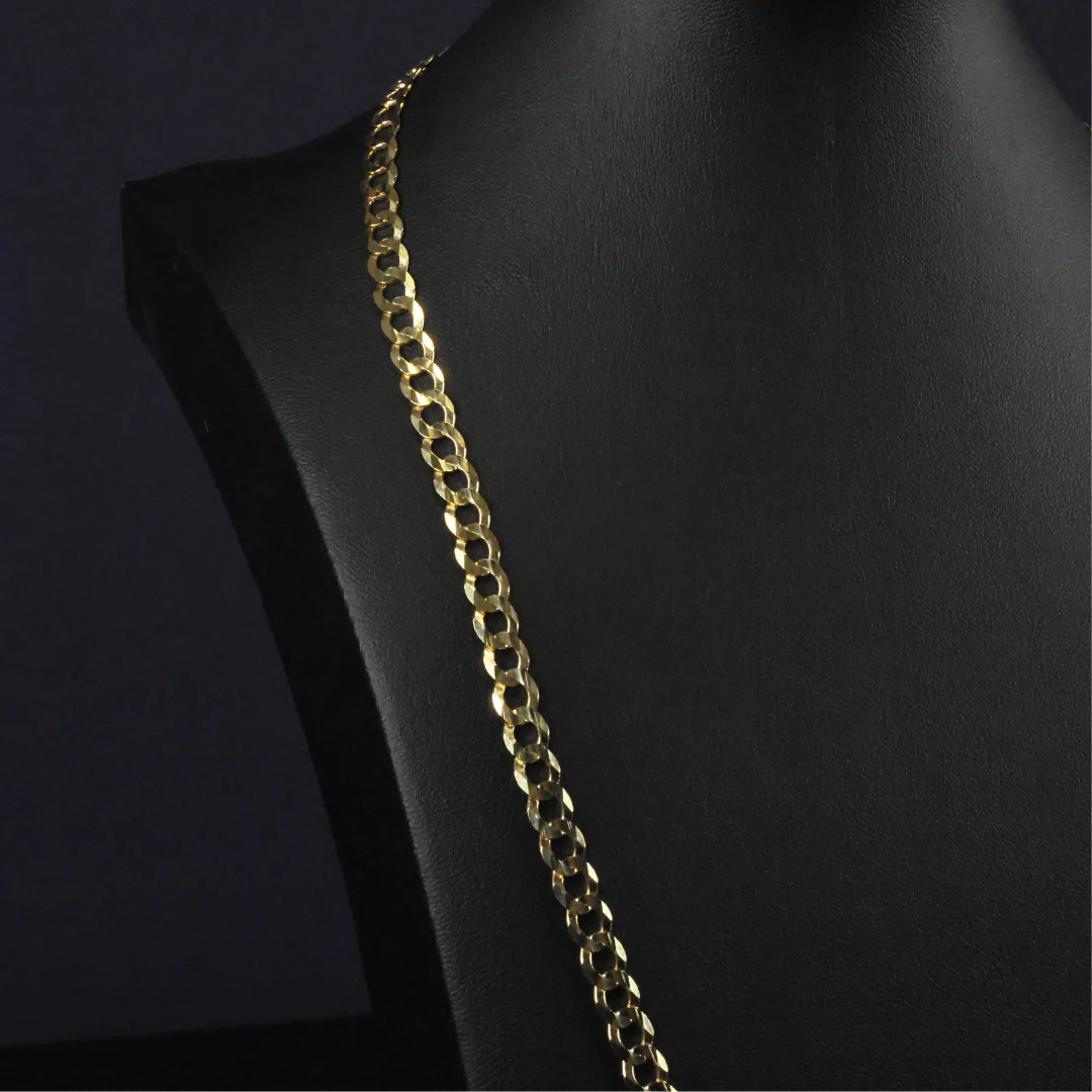 Solid Gold Italian Curb Link Chain - 6mm - Image 2