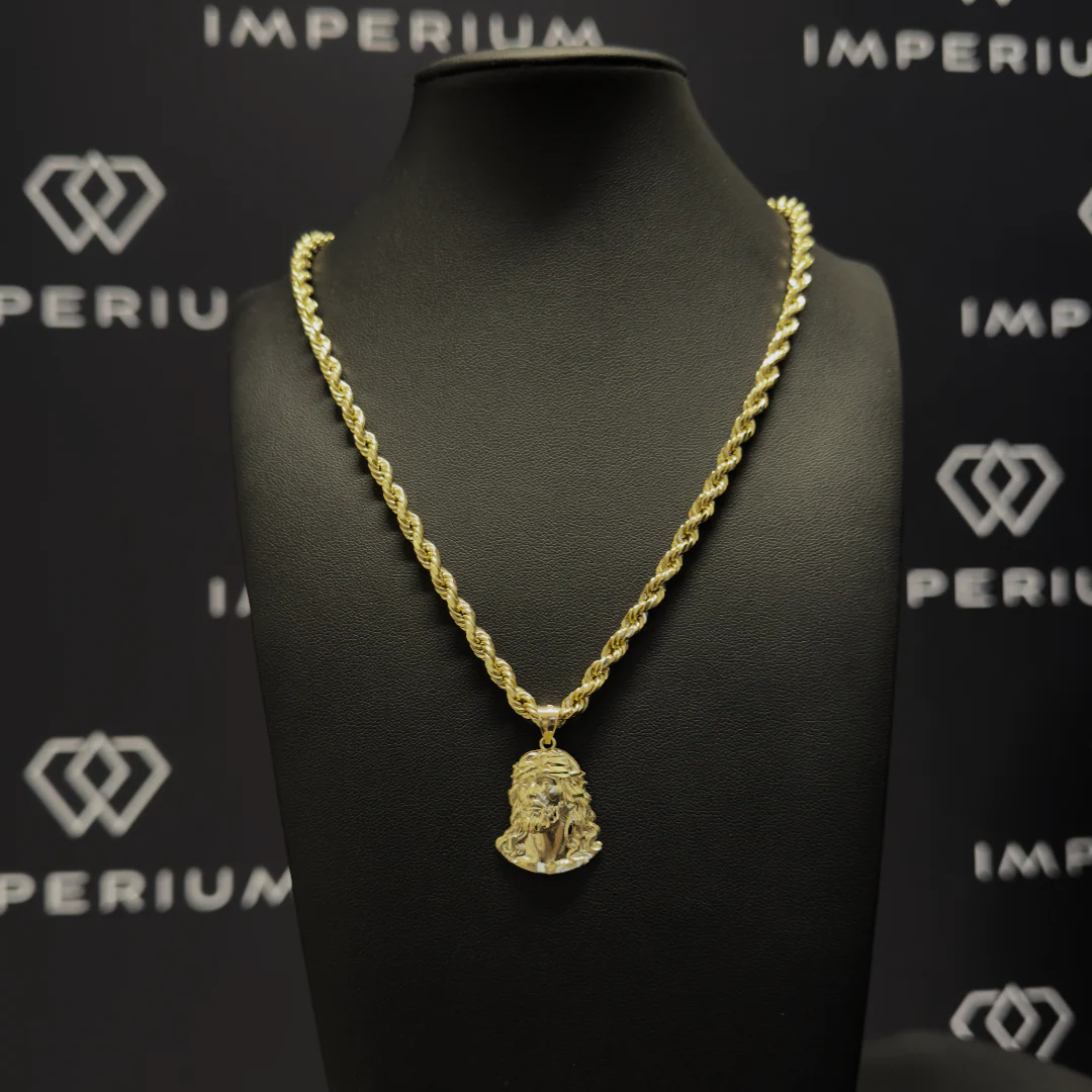 Solid Gold Jesus Pendant