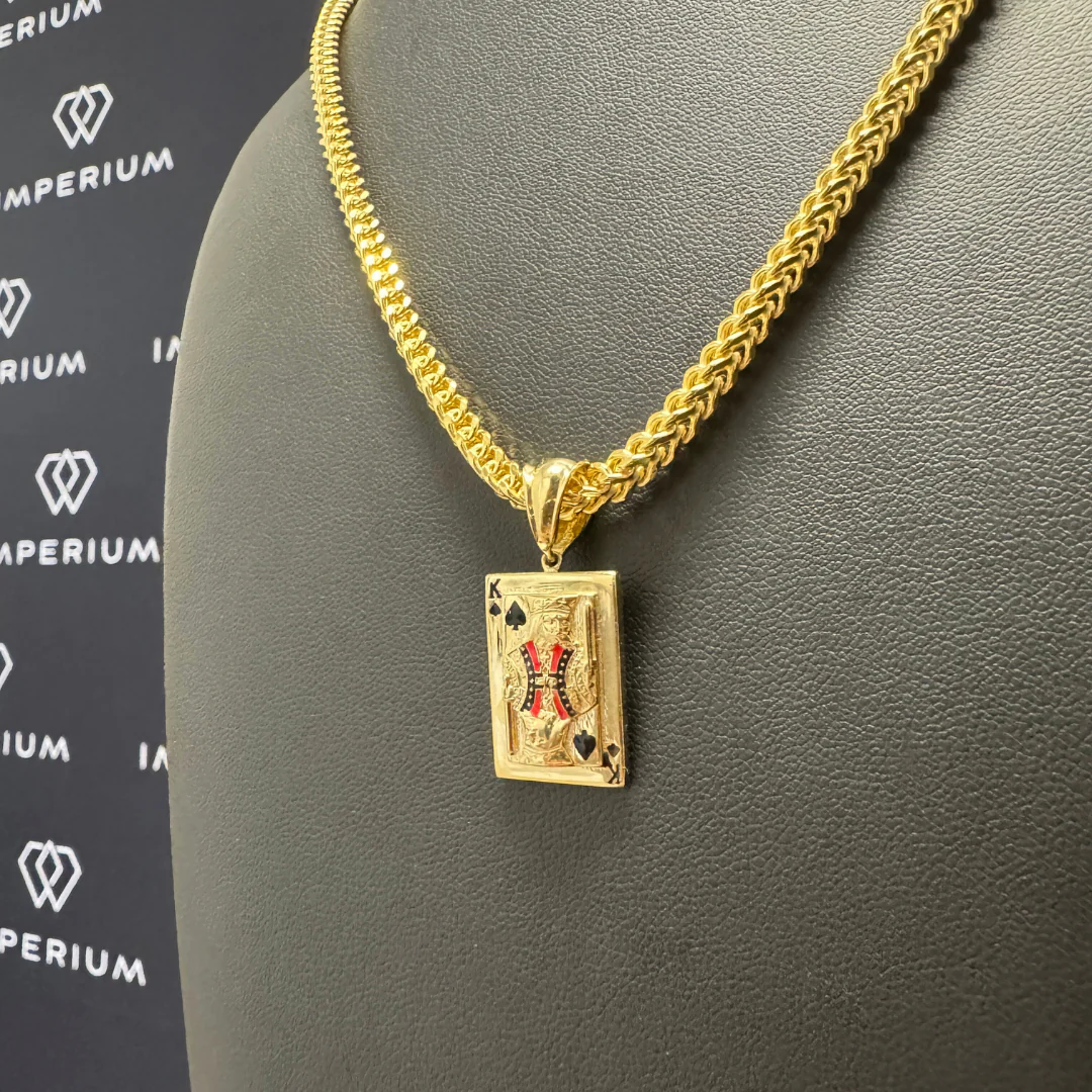 Solid Gold King Of Spades Pendant - Image 2