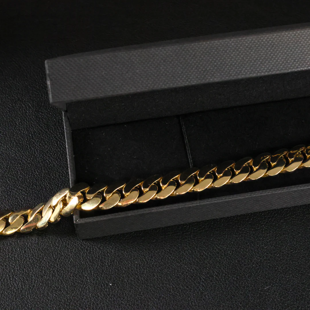 Solid Gold Miami Cuban Link Bracelet - 12mm - Image 2