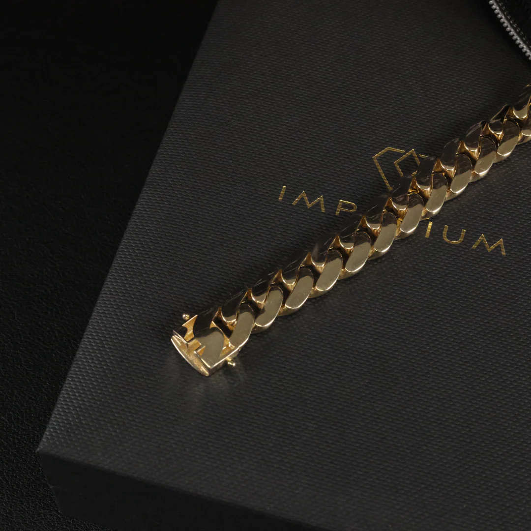 Solid Gold Miami Cuban Link Bracelet - 12mm - Image 4