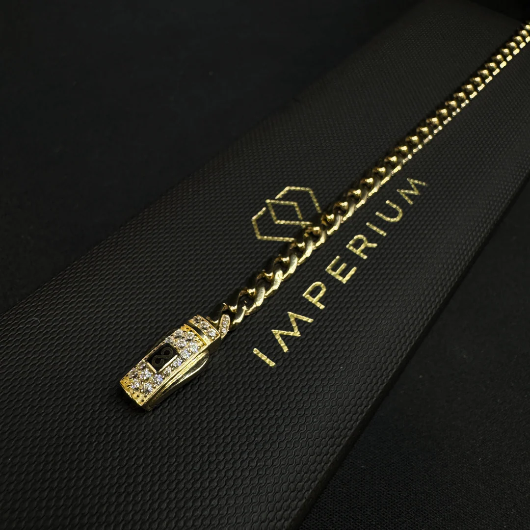 Solid Gold Cuban Link Bracelet - 5mm - Image 2