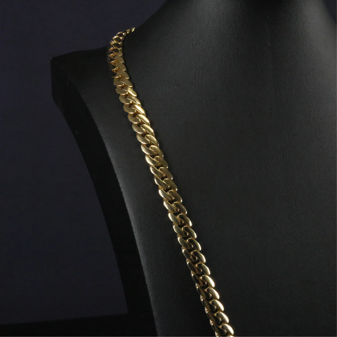 Solid Gold Miami Cuban Link Chain - 8mm - Image 4