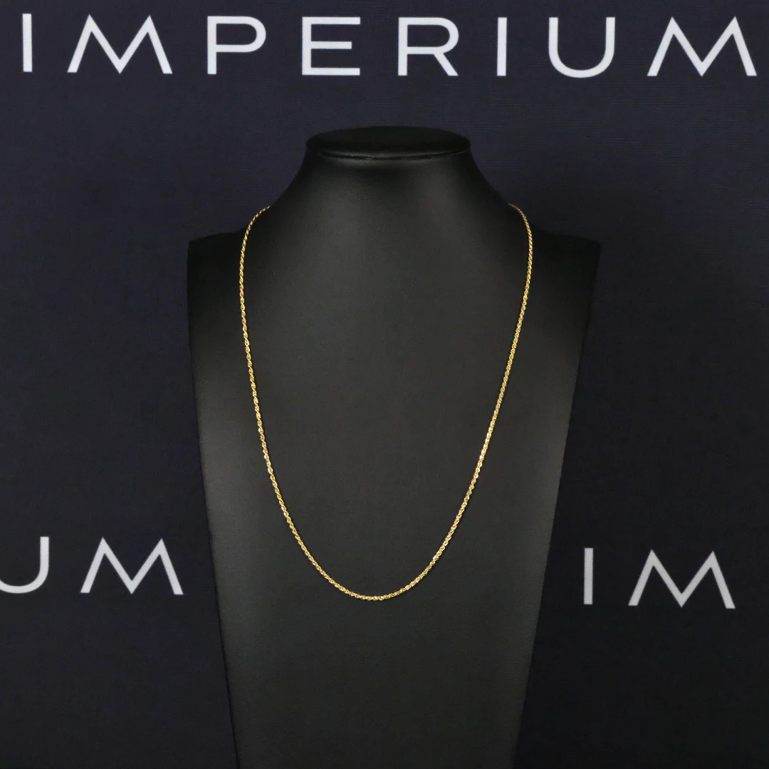 Solid Gold Rope Chain - 1.5mm