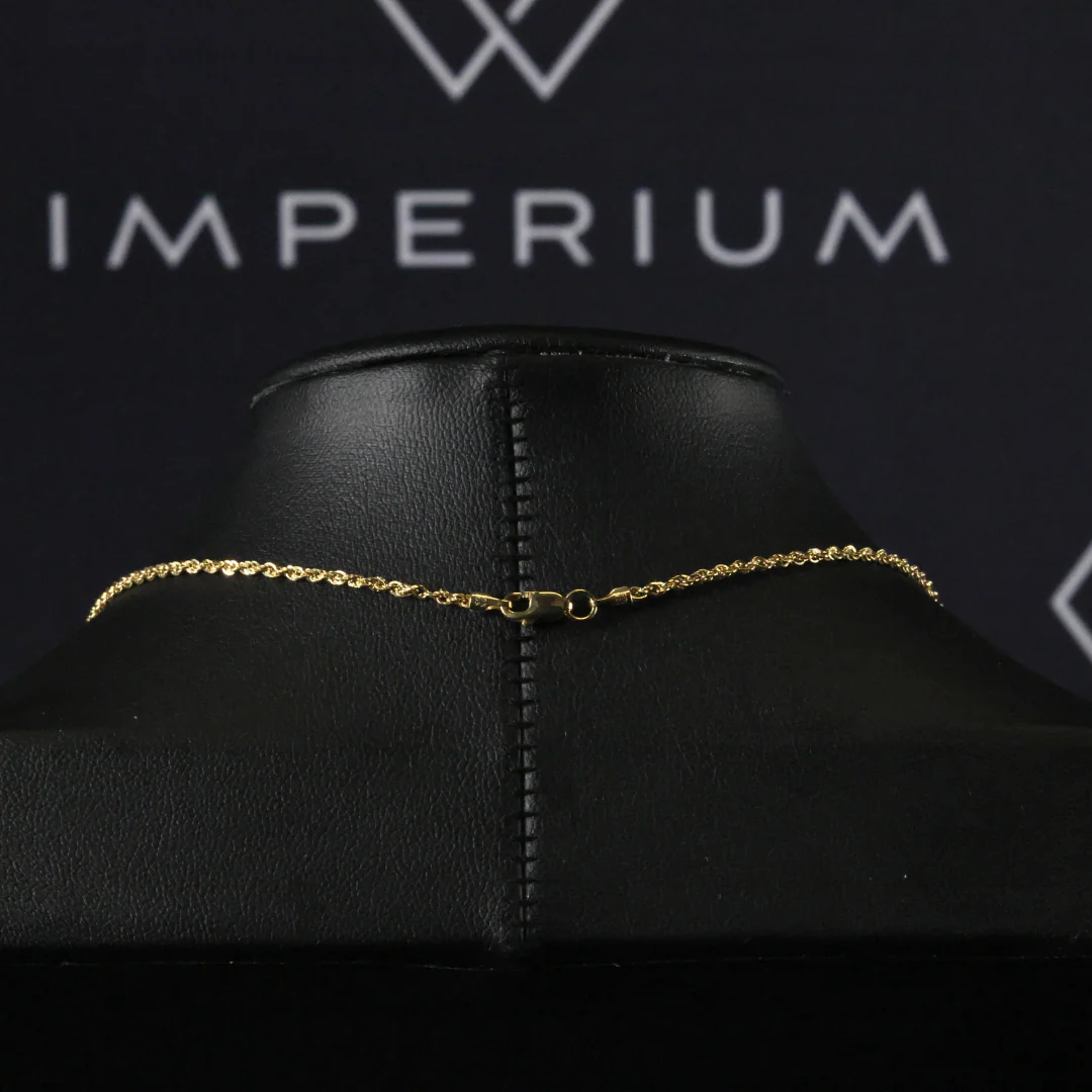Solid Gold Rope Chain - 1.5mm - Image 3