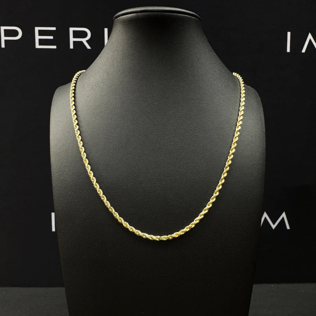 Solid Gold Rope Chain - 3mm