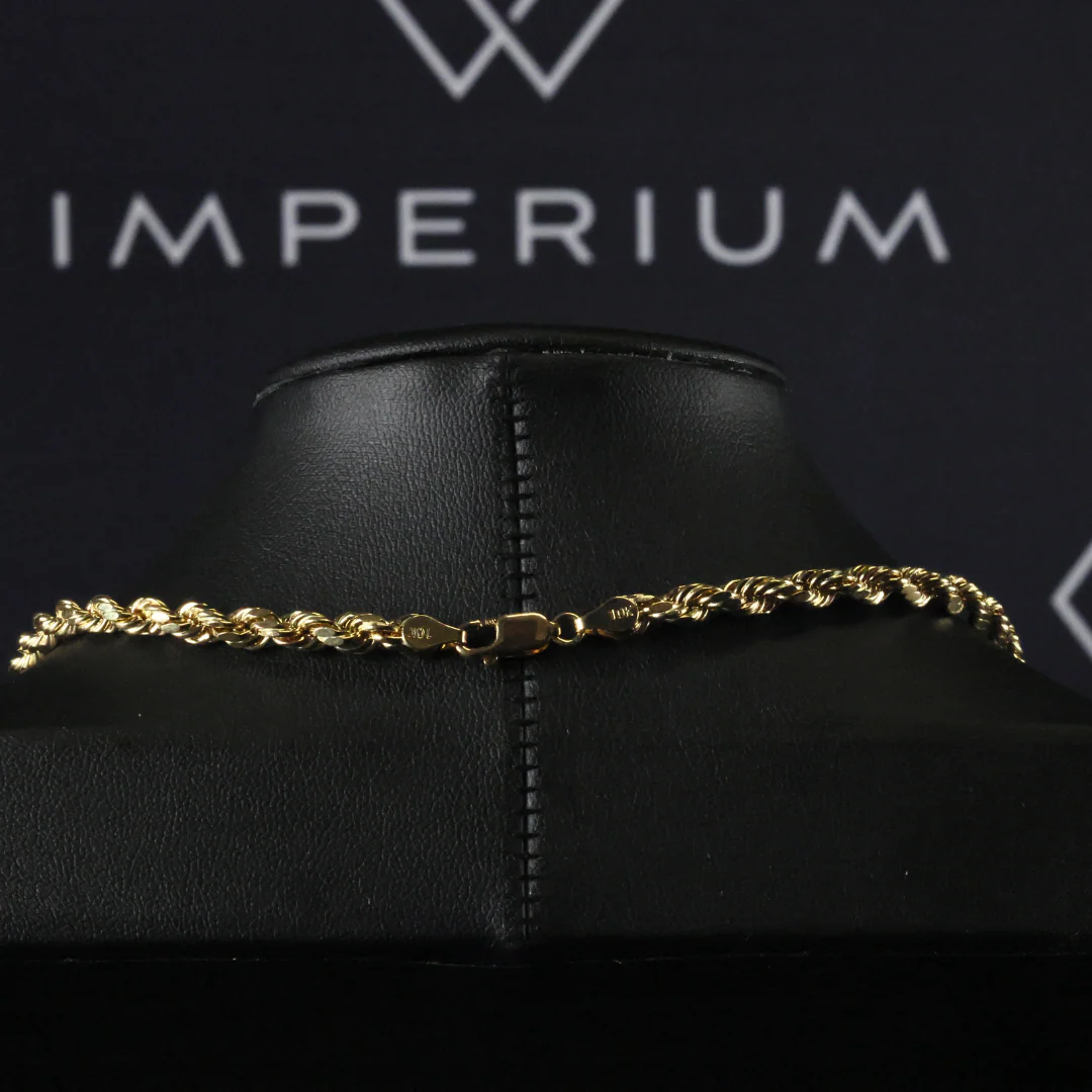 Solid Gold Rope Chain - 5mm - Image 3