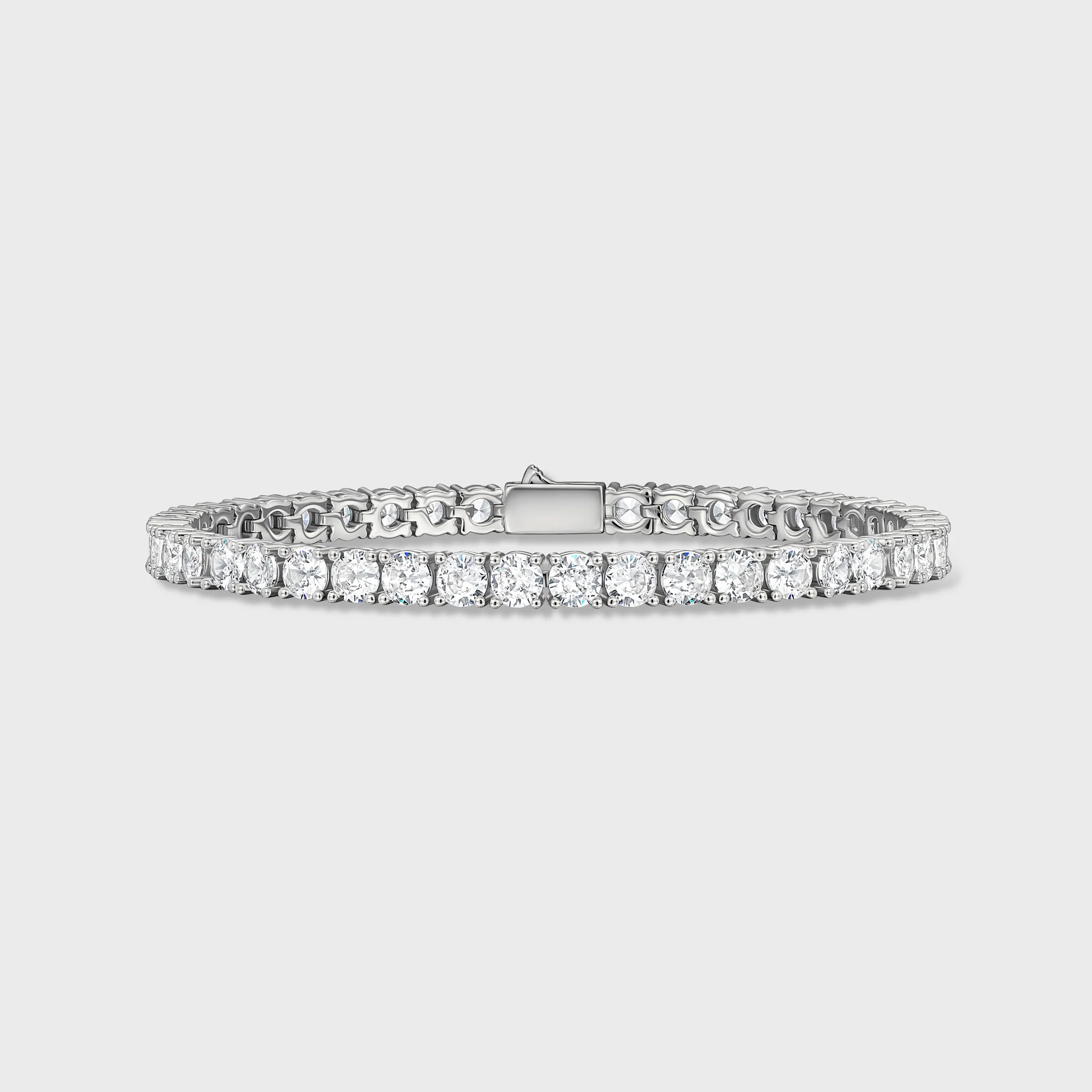 Tennis Chain + Bracelet (Silver) - 5mm - Image 4