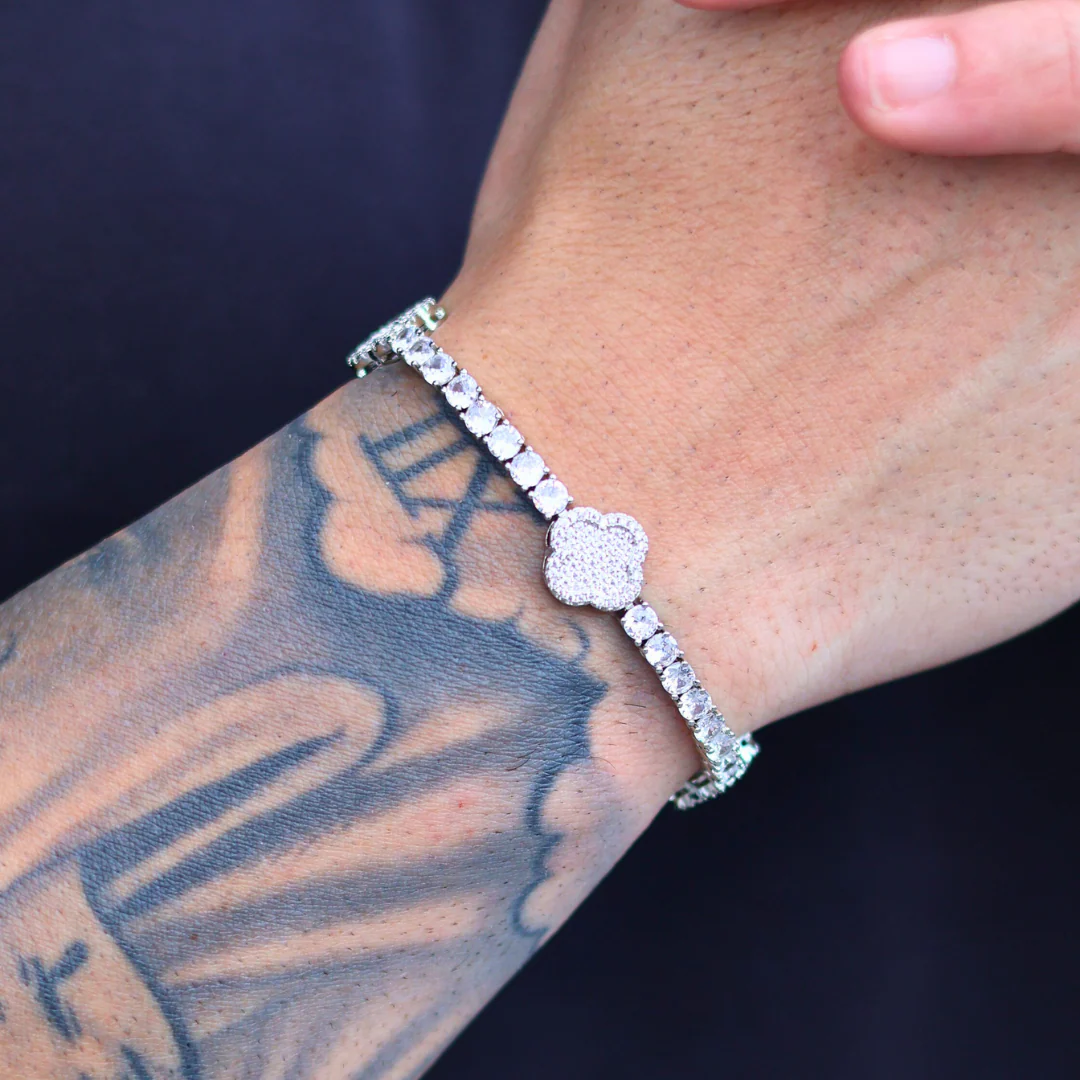 White Clover Set - Chain + Bracelet + Ring - Image 5