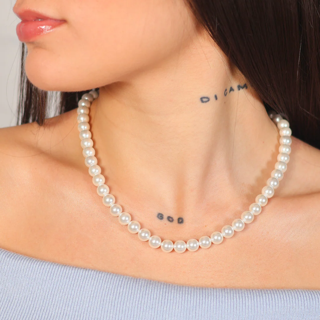 Women's Pearl Necklace - 8mm - Image 2