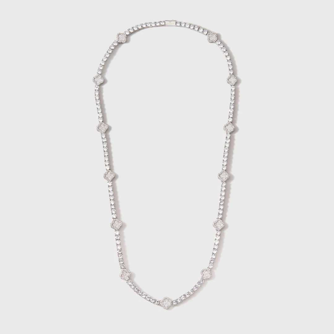 Clover Tennis Chain (Silver) - 4mm - Image 5