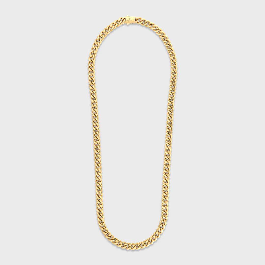 Women's Cuban Chain (Gold) - 8mm - Image 4