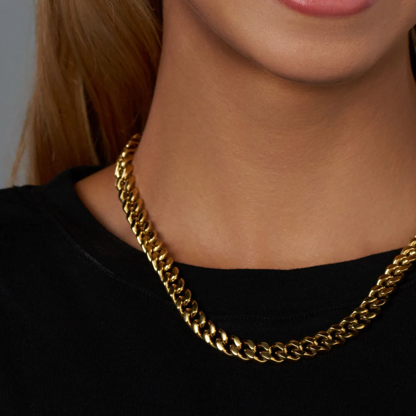 Women's Cuban Chain (Gold) - 8mm - Image 5