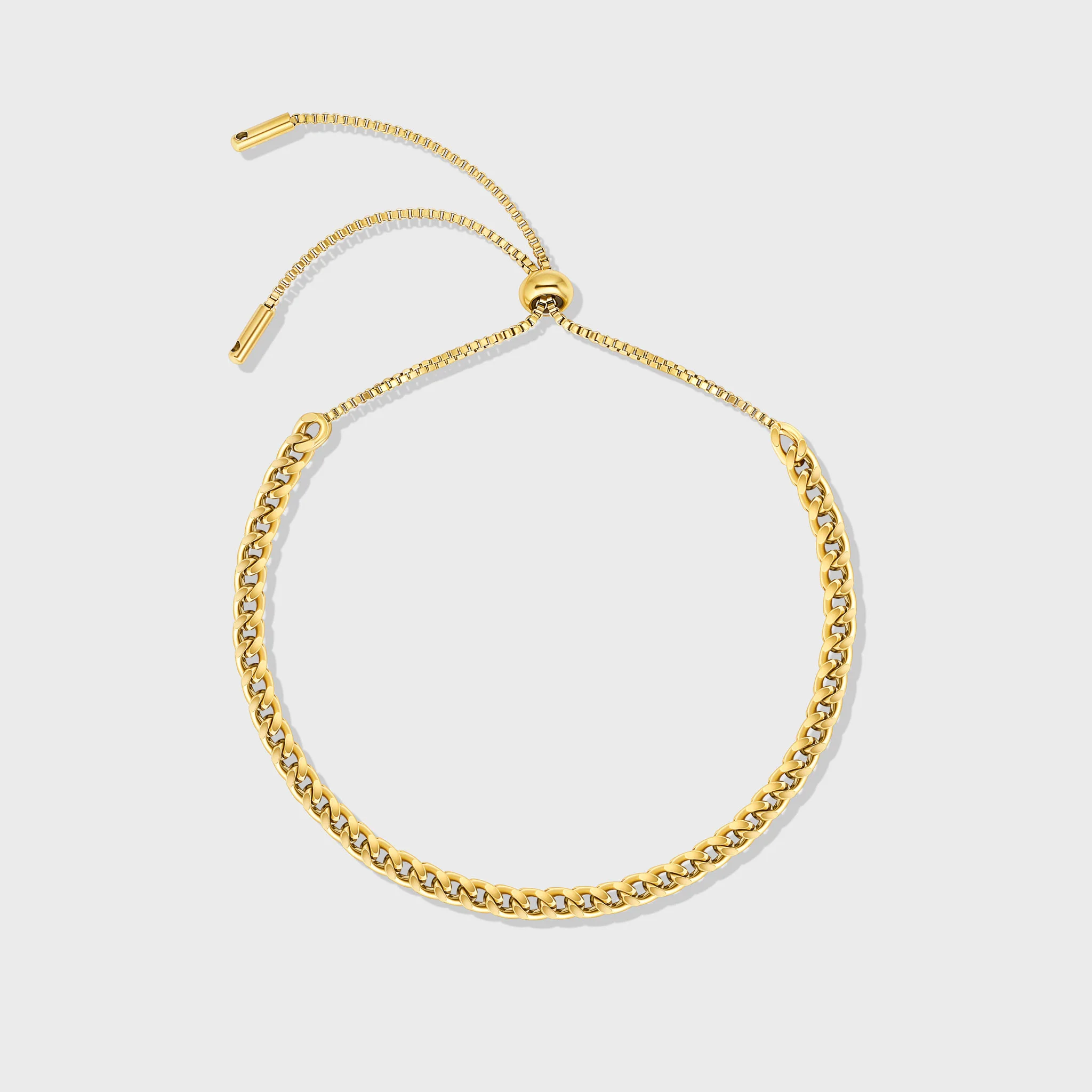 Women's Cuban + Franco Bracelet Stack (Gold) - Image 4