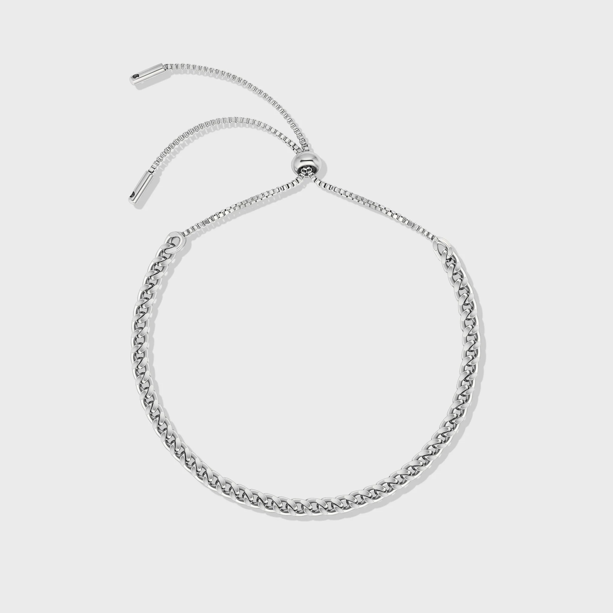 Women's Cuban + Franco Bracelet Stack (Silver) - Image 4