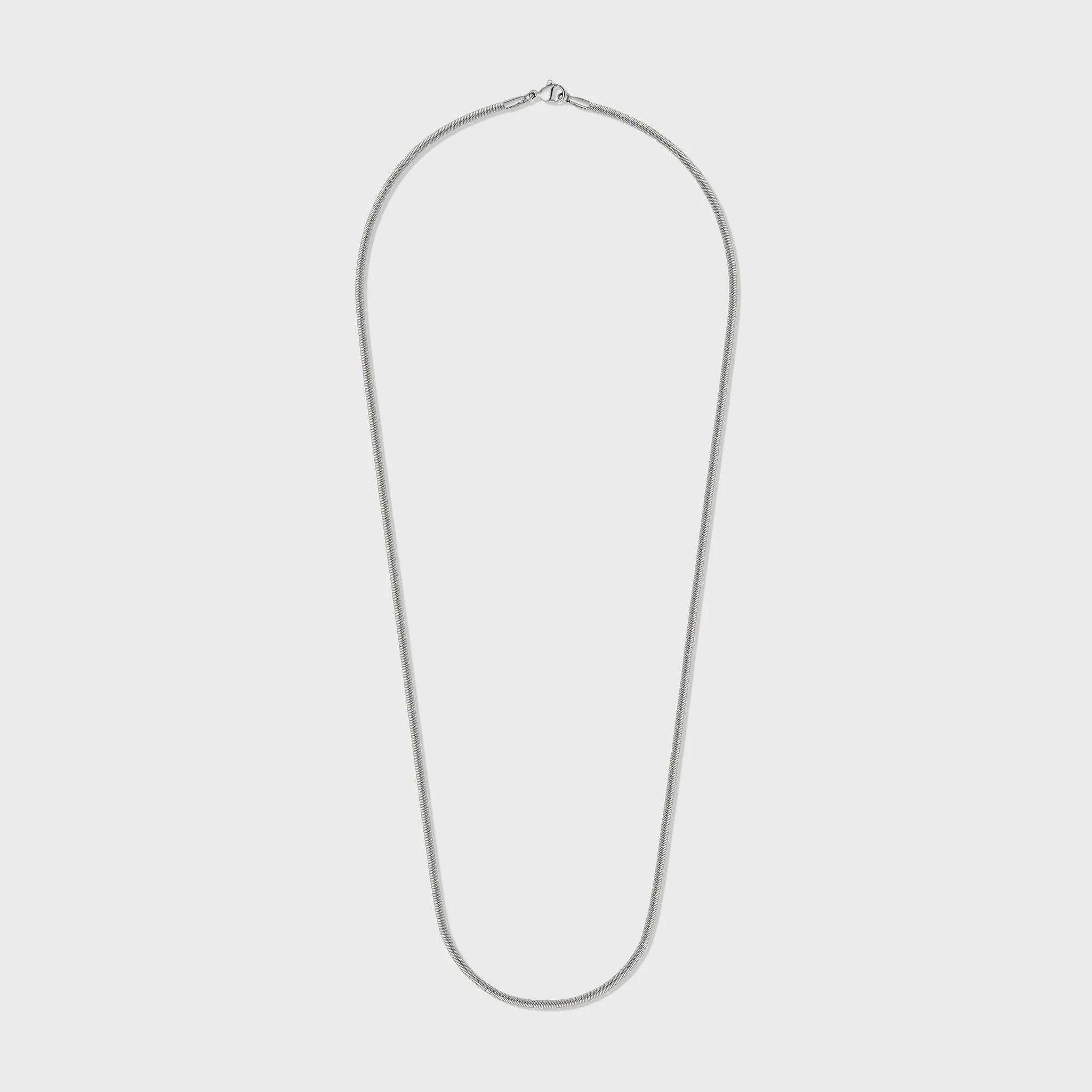 Flat Snake Chain (Silver) - 2mm - Image 3