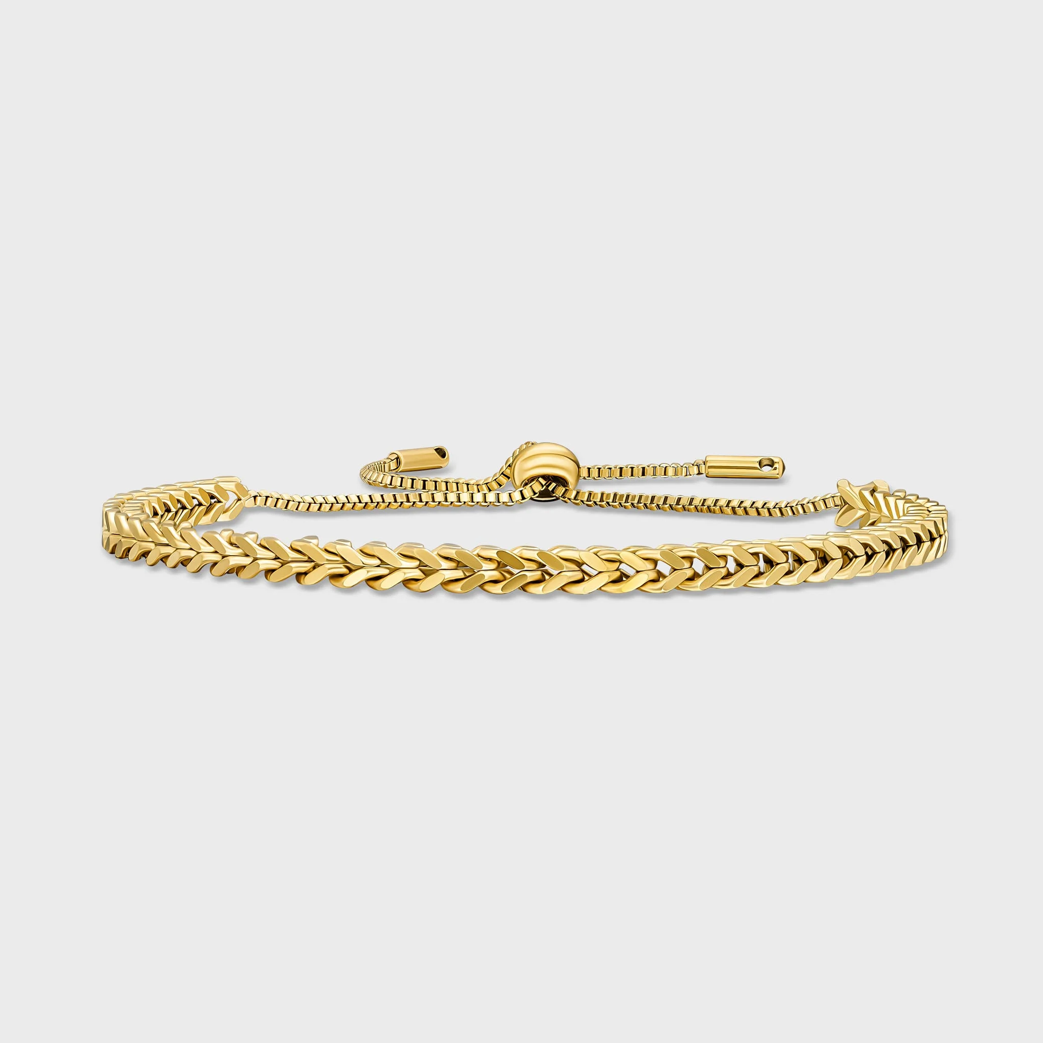 Women's Franco Bracelet (Gold) - 3mm - Image 3