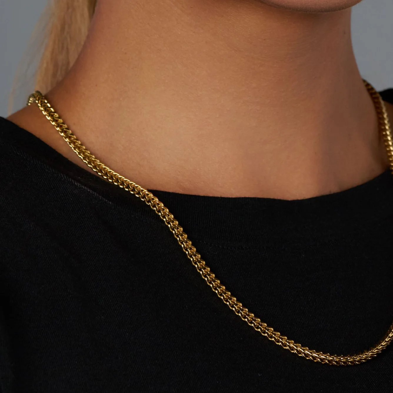 Women's Franco Chain (Gold) - 3mm - Image 5