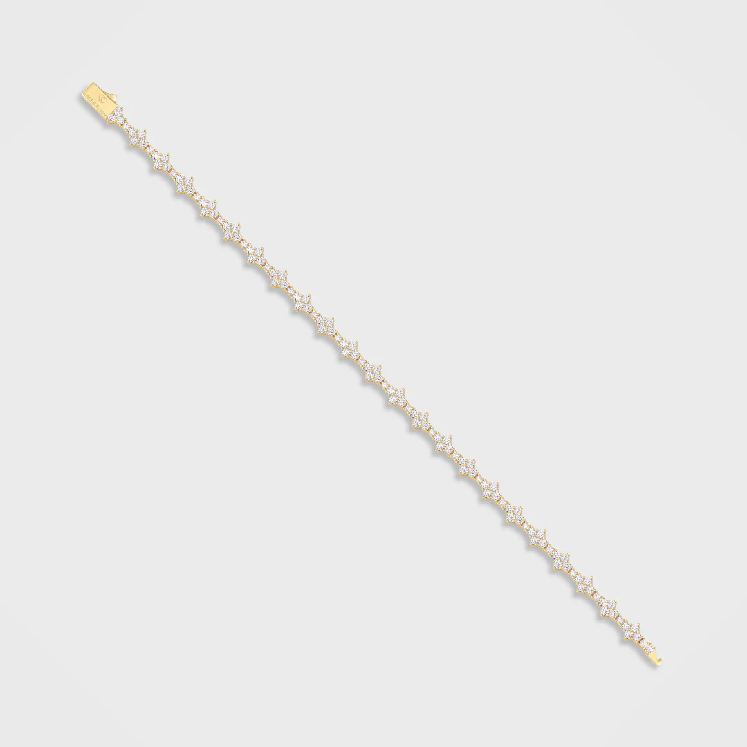 Honeycomb Tennis Bracelet (Gold) - 6.5mm - Image 3