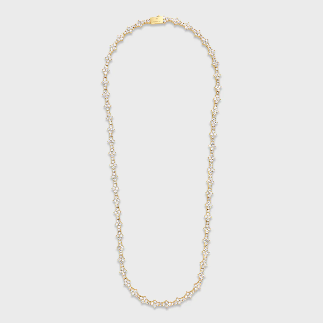 Honeycomb Tennis Chain (Gold) - 6.5mm - Image 5