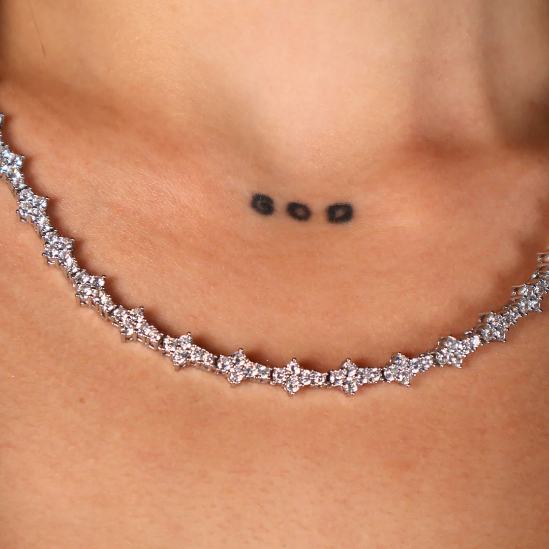 Women's Honeycomb Tennis Chain (Silver) - 6.5mm - Image 4