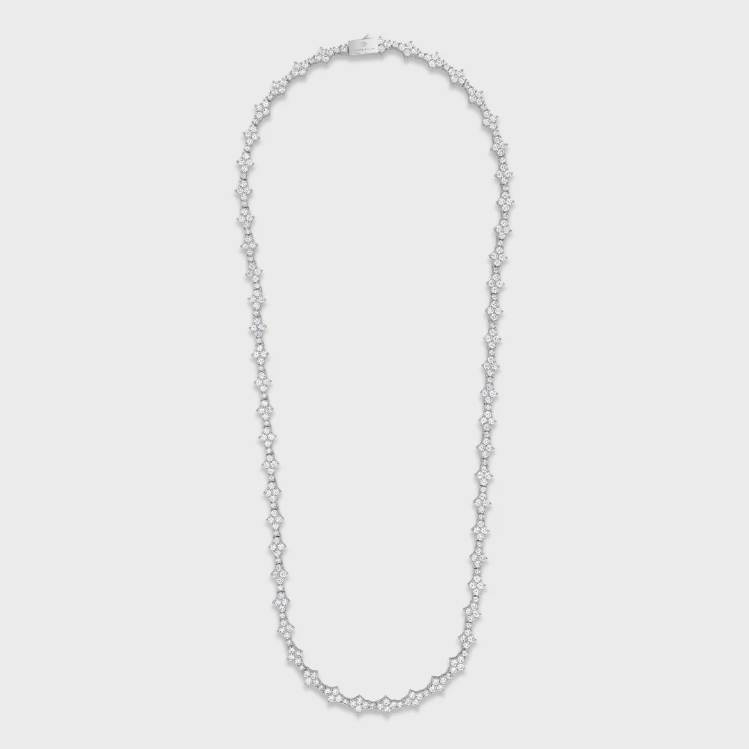 Honeycomb Tennis Chain (Silver) - 6.5mm - Image 5