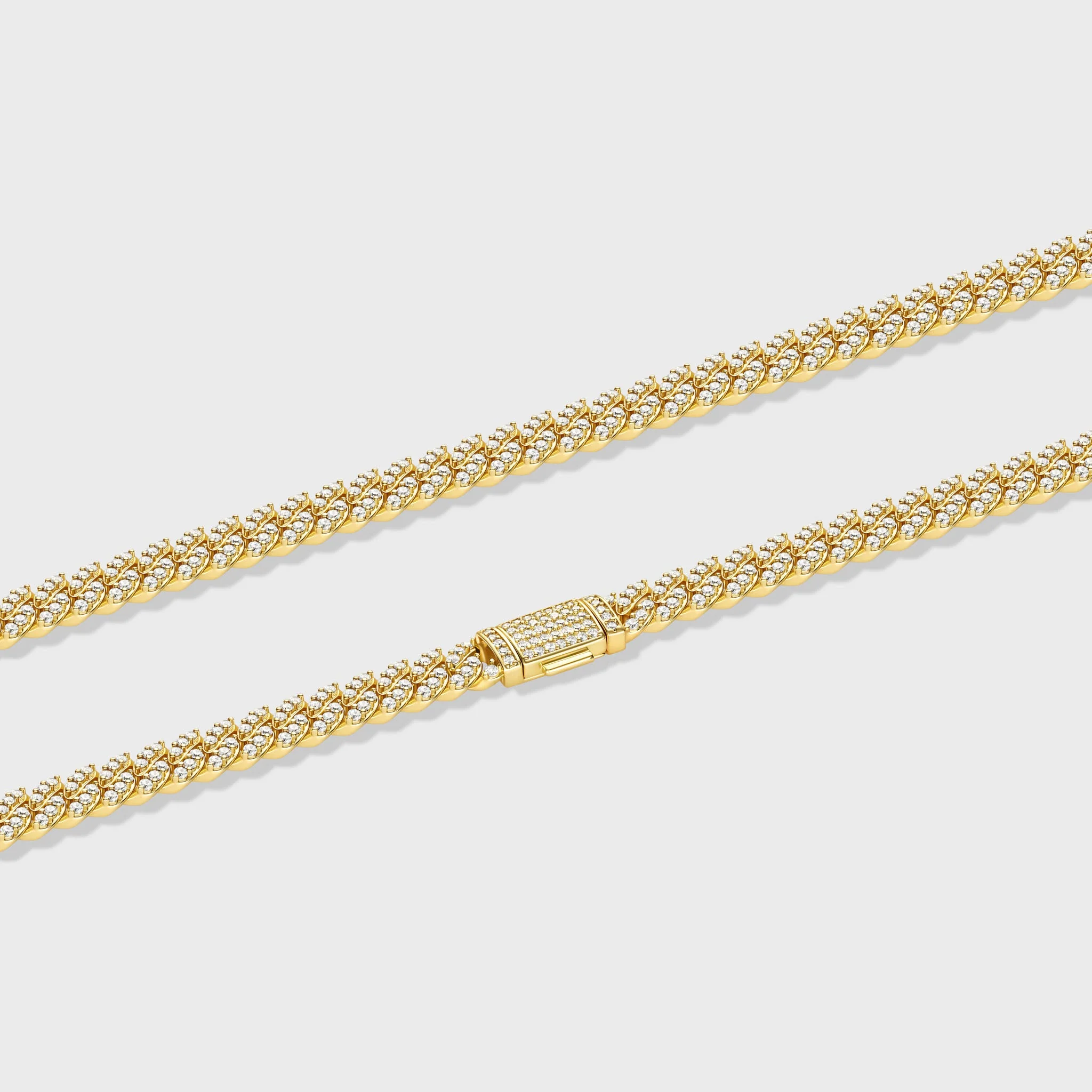 Women's Iced Cuban Chain (Gold) - 8mm - Image 3
