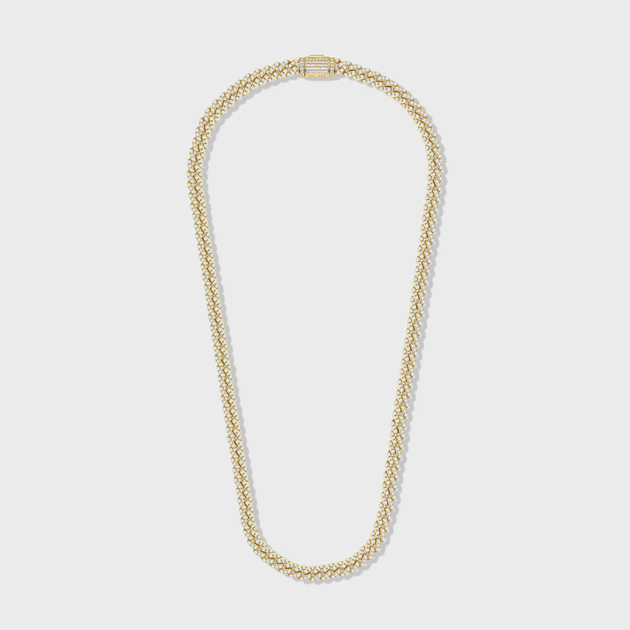 Women's Iced Cuban Chain (Gold) - 8mm - Image 4